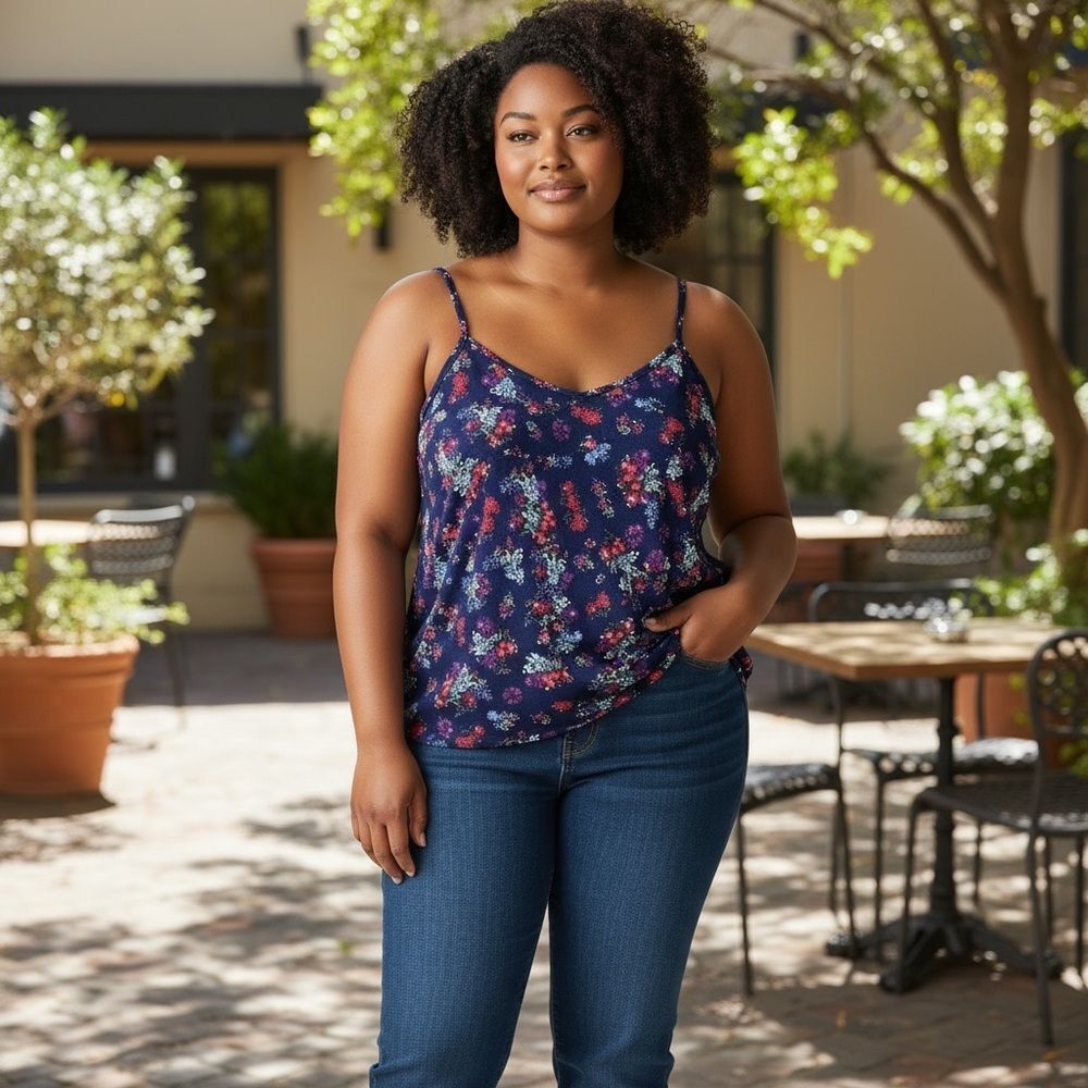 Torrid Women's Floral Peplum Cami Top Size 3 Multicolor Tank